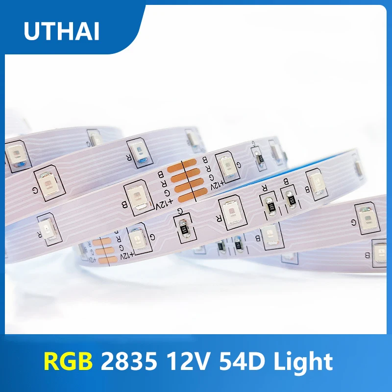 

UTHAI LS-28 Светодиодная лента RGB с дистанционным управлением 2835, красочная Водонепроницаемая атмосферная лампа 12 В, низкое напряжение, умное декоративное освещение