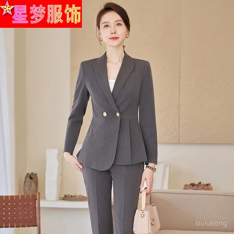 

Business Wear Suit Women's Autumn and Winter Temperament Goddess Style Business Formal Wear Sales Department Jewelry Shop Workwe