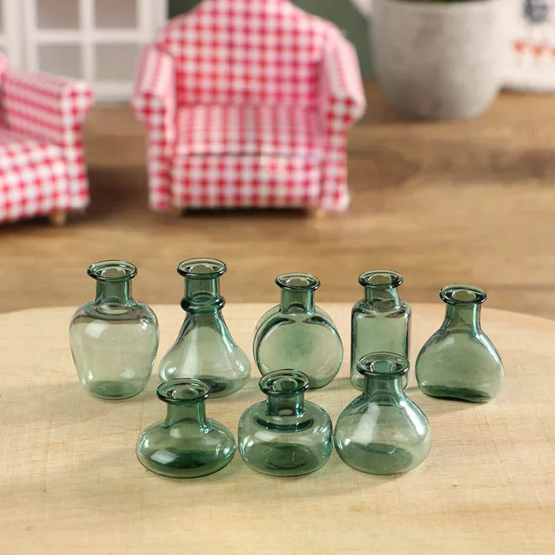 1Pc 1:12 Dollhouse Miniature Glass Vase Flower Arranger Storage Jar Flowerpot Home Garden Decor Doll House Accessories