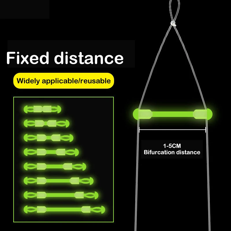 10 قطعة خطاف صيد مزدوج مسافة ثابتة الفاصل خط الصيد فاصل موصل خطاف الصيد مكافحة التفاف الفاصوليا سيليكون معالجة الملحقات #5