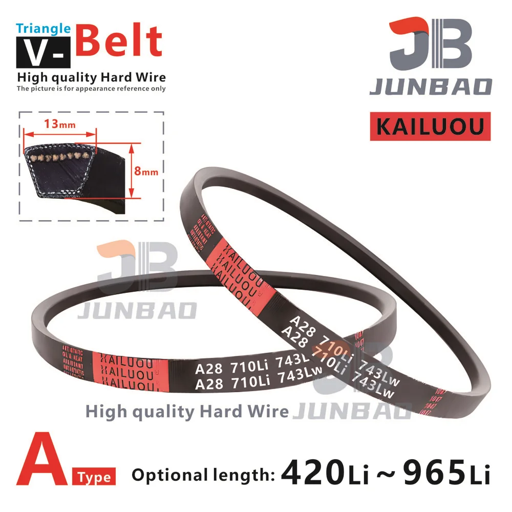 

KAILUOU Type-A Triangle Belt Top Width 13mm Thickness 8mm V-Belt length 420Li To 965Li Industrial Driving Belt High Quality