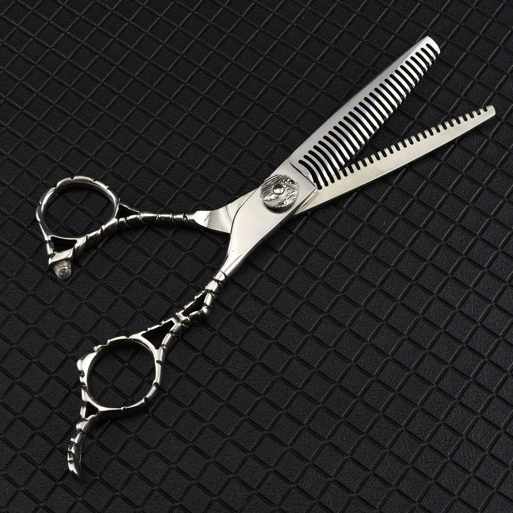 

Professional JP 440c steel 6 '' Double Teeth 15% cut hair scissors haircut barber makas thinning shears hairdressing scissors