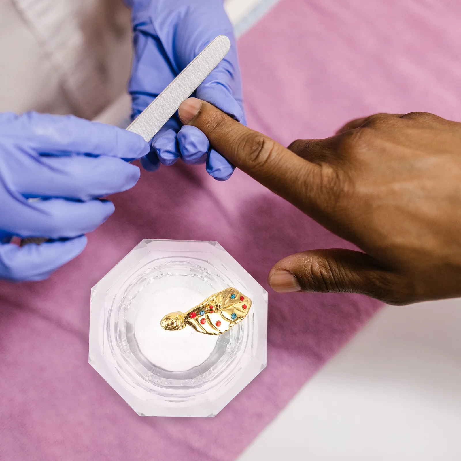 ネイルアート用丸型カップ、アクリルネイル用ダッペンディッシュ、ネイルリキッドホルダー、ネイルパウダーホルダー、アクリルネイル用ガラス皿