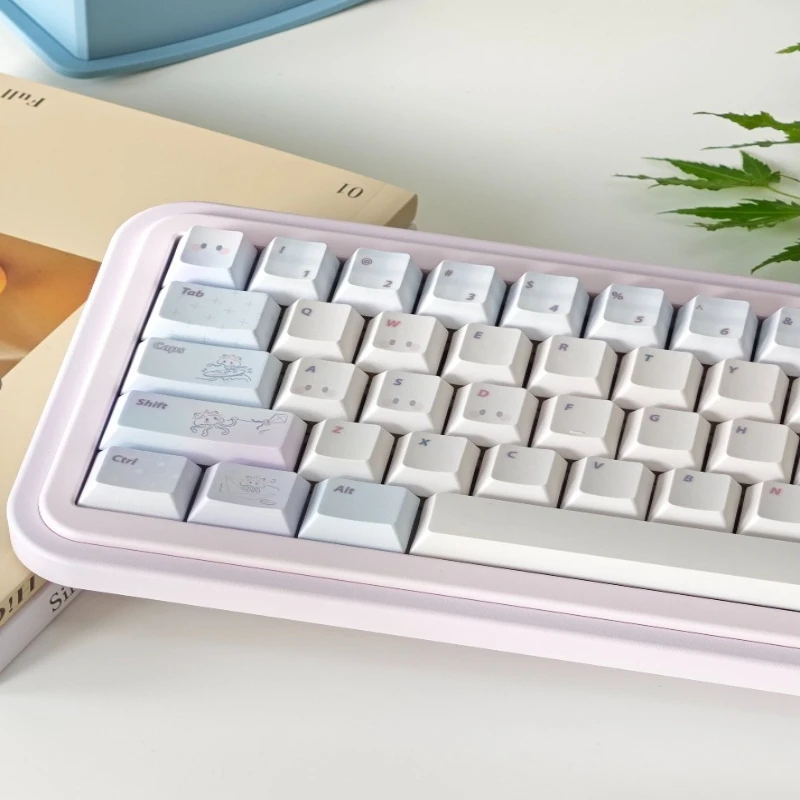 Pupu Hand Tent Theme Keycaps Set Keyboard Caps Custom Accessories PBT Cherry Profile Sublimation Keycaps for Mechanical Keyboard