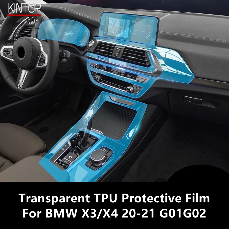 

For BMW X3/X4 20-21 G01G02 Car Interior Center Console Transparent TPU Protective Film Anti-scratch Repair Film AccessoriesRefit