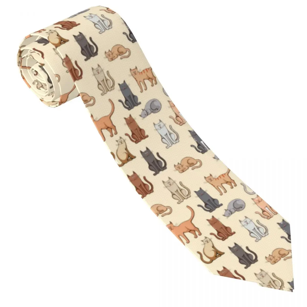 Mens Tie Slim Skinny Various Cats Pattern Necktie Fashion Free Style  for Party Wedding