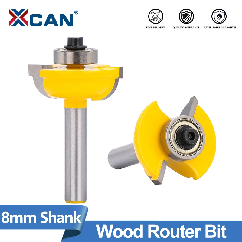 

XCAN Wood Router Bit 8mm Shank Architectural Molding Router Bit Wood Milling Cutter Tenon Cutter for Woodworking Tools