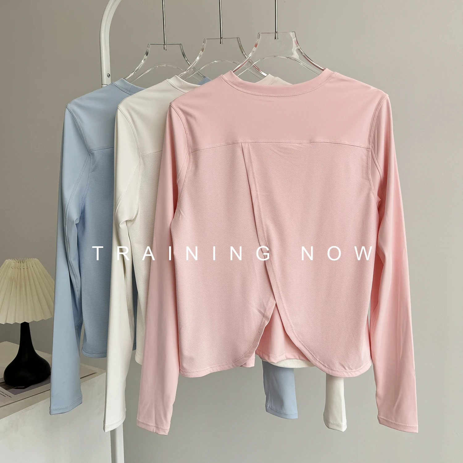 

Sports training quick-drying tops for women in autumn loose and breathable Pilates yoga clothes high-looking running fitness