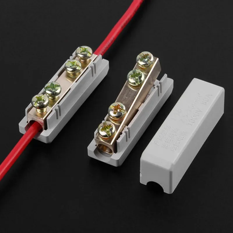 1000v 80A Large current Terminals Copper Aluminum Insulated Electrical Terminals Cable Blocks for 2.5~16 Square Line wire splice