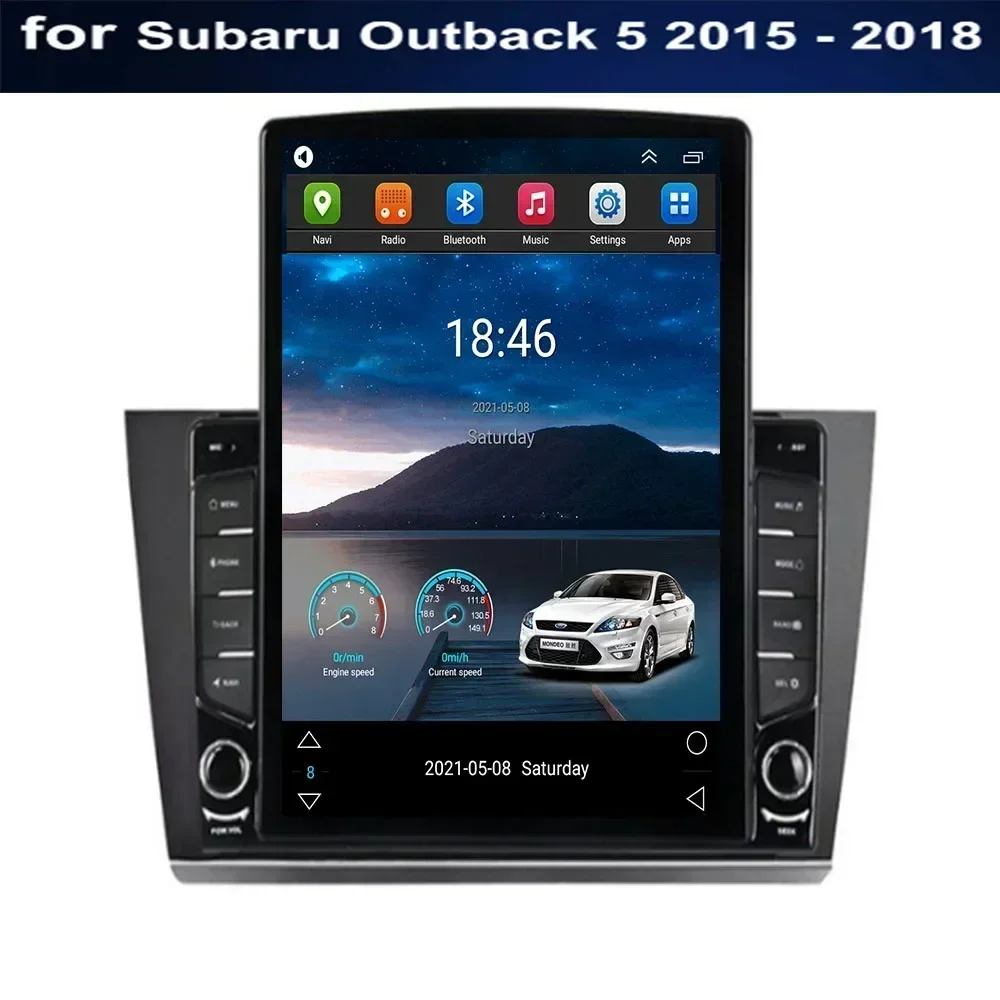 For Tesla Style 2Din Android 13 Car Radio For Subaru Outback 5 2015 - 2038 Multimedia Video Player GPS Stereo Carplay DSP Camera