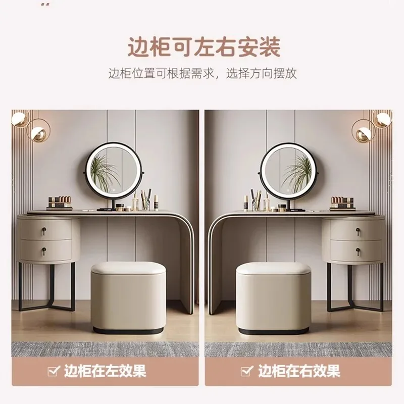 【2026】New Household Solid Wood Dresser With Drawers Bedroom Modern Simple Small Apartment Makeup Table Storage Cabinet Integrate