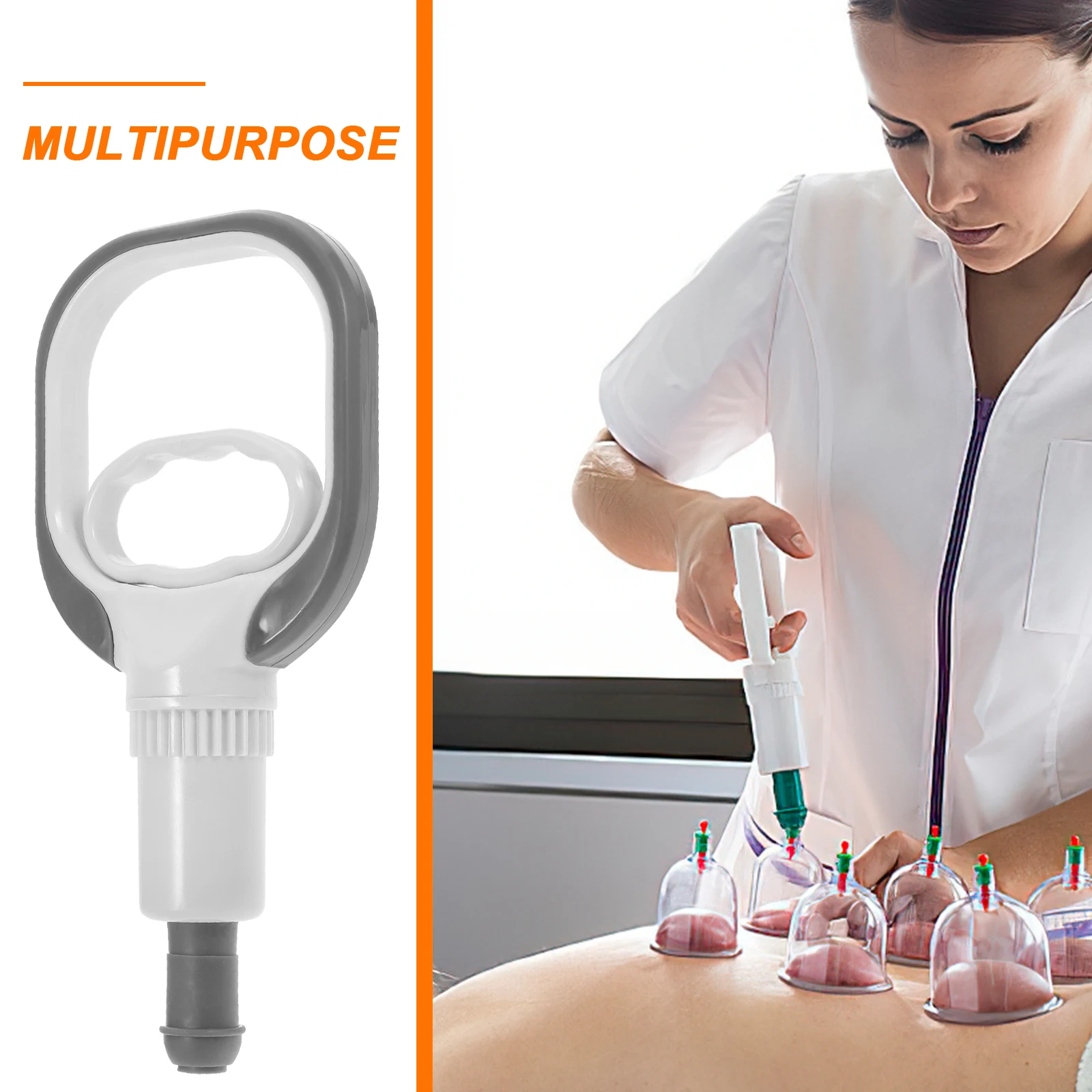 

Vacuum Cupping Kit for Massage Therapy Plastic Suction Pump Body Tool Device Portable Accessory Muscle Body Care Set