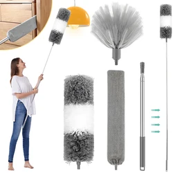 Telescopic Duster Microfiber Feather Duster Bendable Gap Clean Brush Detachable Washable Home Ceiling Spider Web Cleaning Tools