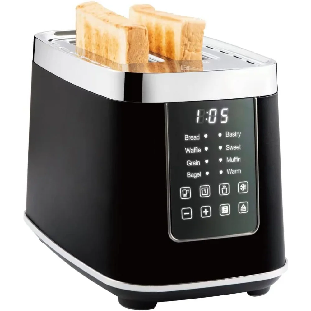 Smart Toaster Touchscreen, 7 Browning Settings, Preset Modes, Automatic Electric Digital Toaster 2 Slice