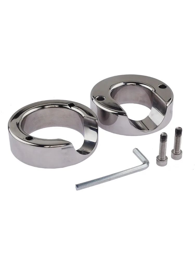 Stainless Steel Weighted Ball Stretcher Scrotum Ring Male Enhancement Training Device Adult Bondage Toy view 5