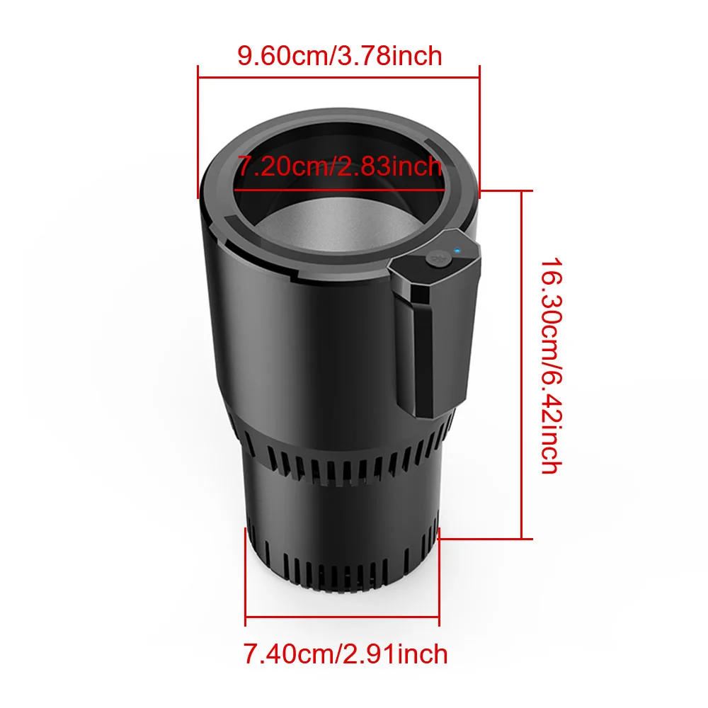 Copo inteligente portátil chaleira de refrigeração rápida preservação do calor garrafa aquecedor água dc 12v carro refrigeração aquecimento suporte copo
