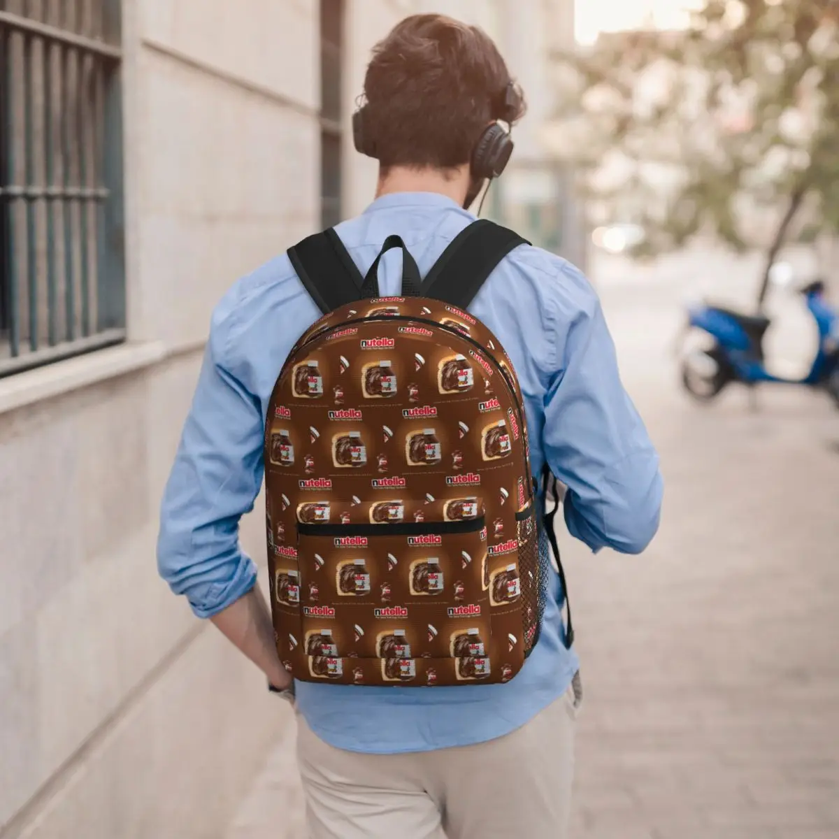 

Nutella Cutie Backpack Student BookBag Children School Bag Computer Shoulder Bags for Men Women