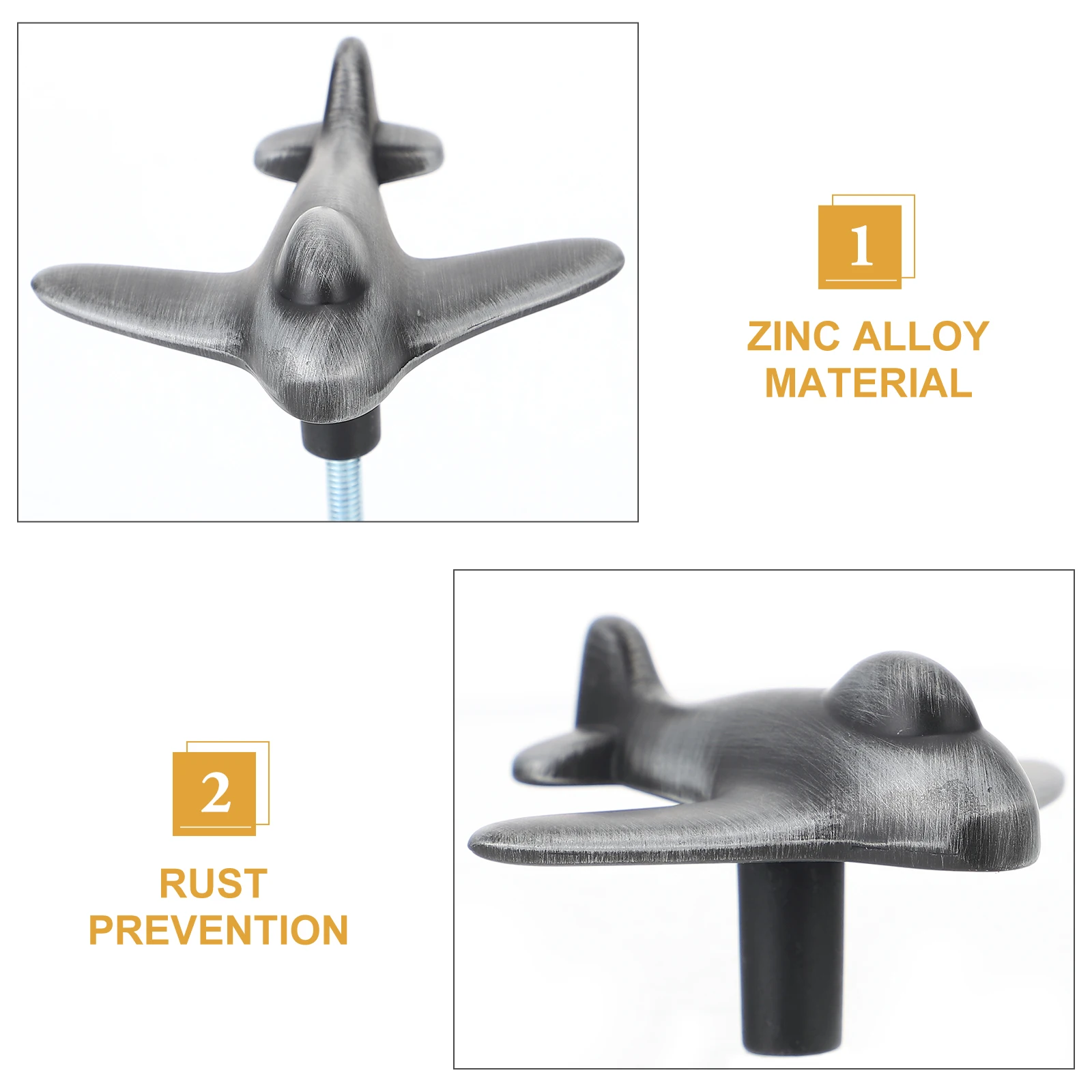 

1Set Airplane Drawer Knob Zinc Alloy Vintage Door Handle Nail for Kitchen Wardrobe Dresser Cabinet Pull Bar Metal Furniture