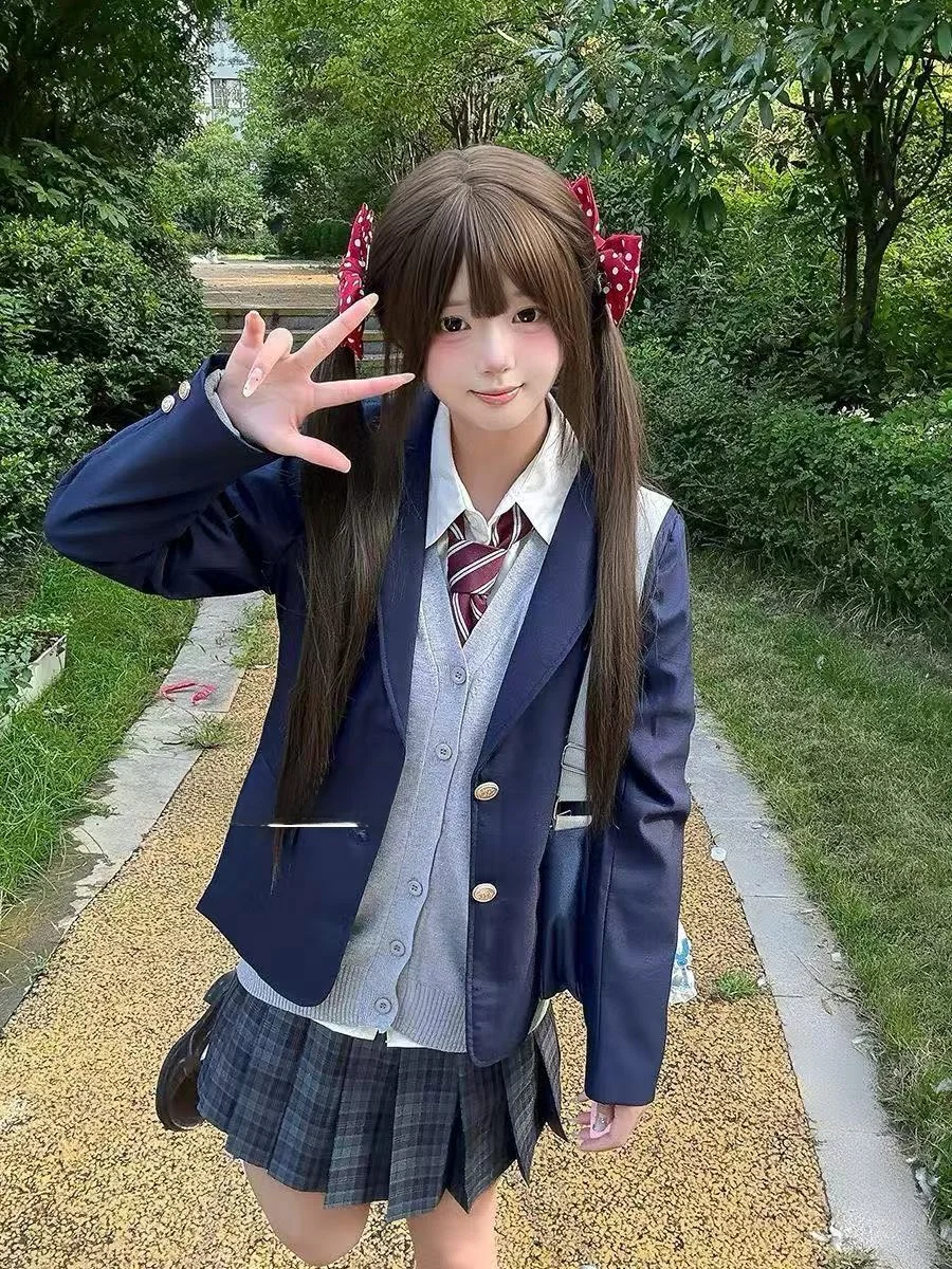 

Осенне-зимний вязаный костюм-футболка на пуговицах Long Sve Suit Jaet School orm Sle Faion Set, женское пальто на пуговицах с воротником