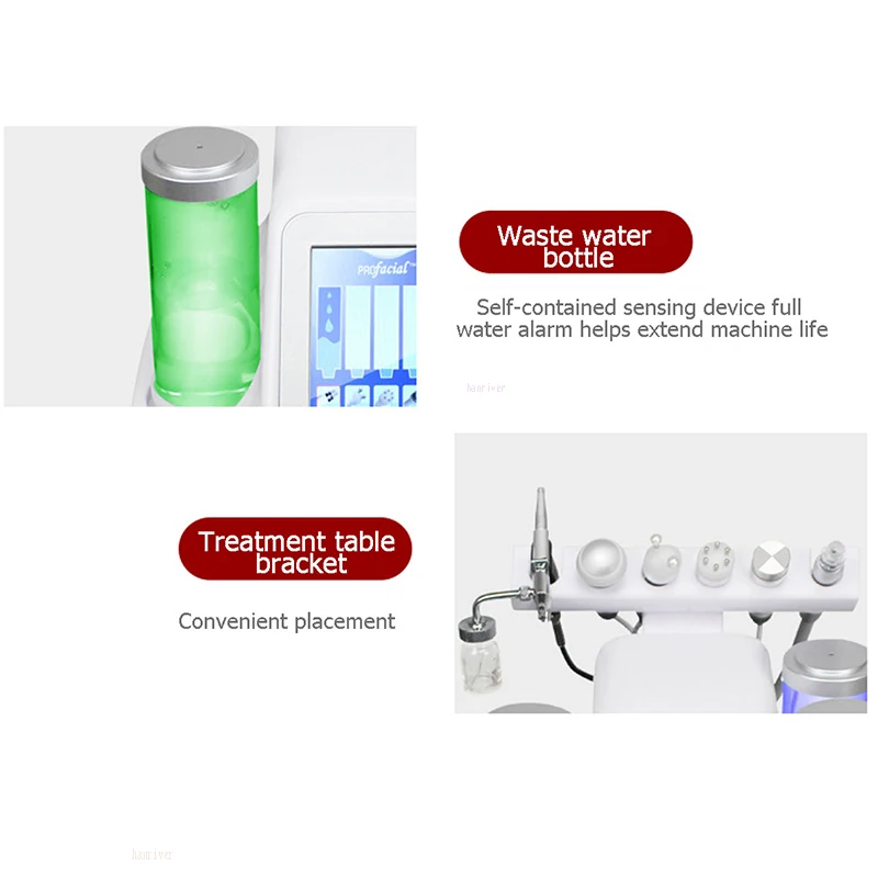 7 en 1 Dermabrasion Peeling Machine de nettoyage sous vide RF eau oxygène Jet Spa peau du visage Bio-lifting beauté Peeling Machine