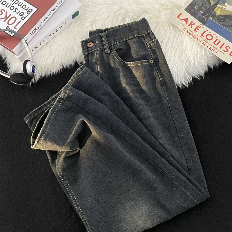 

Teenage Jeans Appear Trousers Slim and Loose Fitting Casual and Versatile Sportswear Pants Straight Leg Trendy Jeans C34