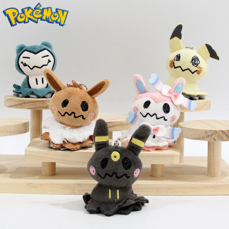 Pokemon Q-Version Mimikyu Cos Sylveon Umbreon Eevee Plüschtiere Schlüsselanhänger Snom ‌ ‌ Pyukumuku ‌ ‌ Zoroark Plüschpuppen Anhänger für Kinder – Detail 2