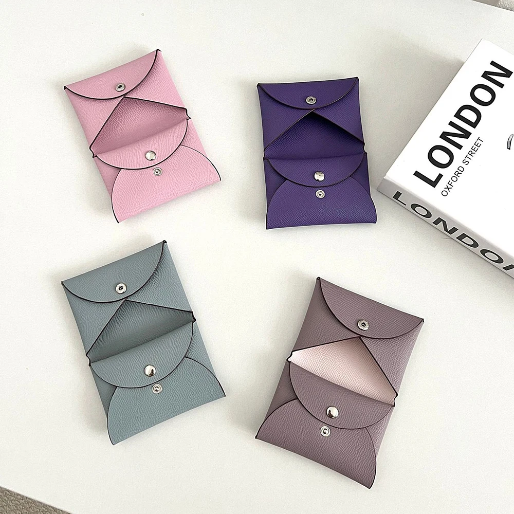 Luxuriöse Mode-Geldbörse aus Spaltleder, Lässiger Kartenhalter für Damen und Herren, Echtes Leder, Niedliche Kurze Brieftasche, Dropshipping-Geschenk – Detail 3