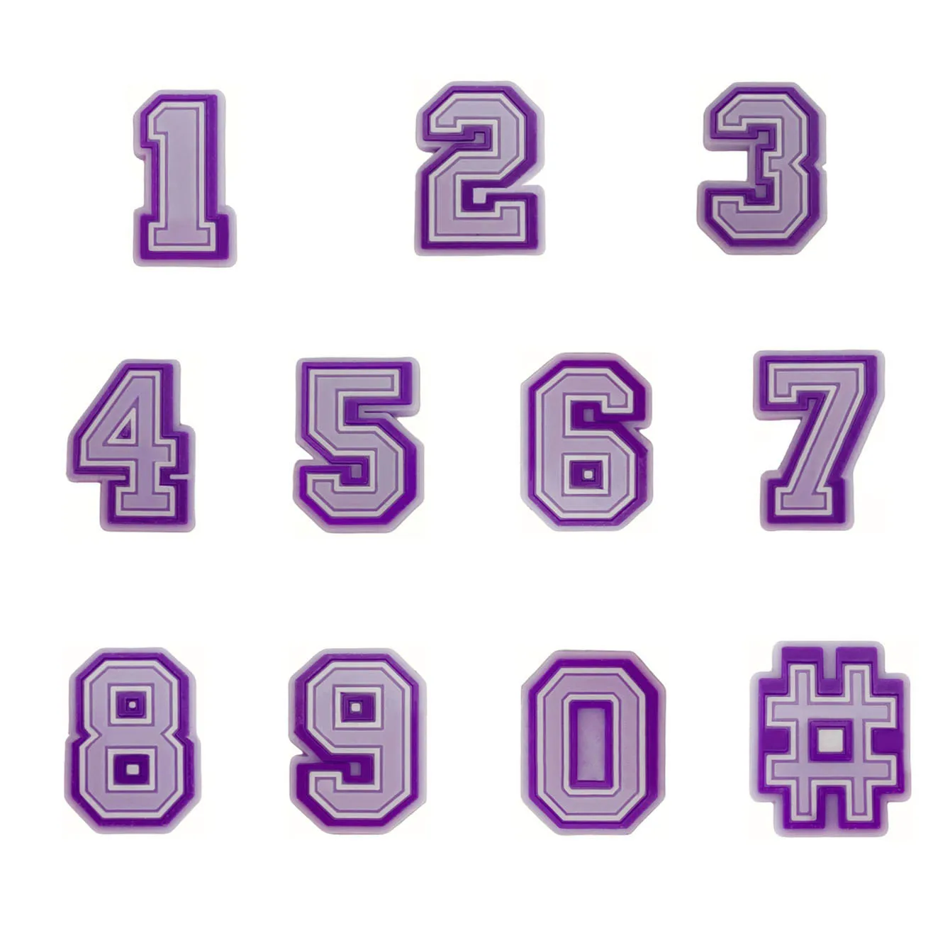 Hot Sale 1Pcs Purple Letter Shoe Charms Decorations for Crocs Accessories Clogs Bubble Slides DIY Shoe Pins Women Party Gifts image 4
