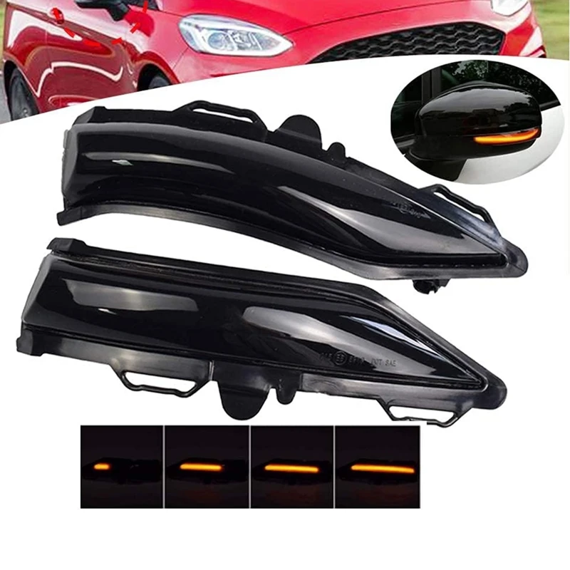 Car Side Rearview Mirror Light LED Turn Signal Lamp For FORD Fiesta MK8 2019+ Dynamic Blinker Indicator Light Replacement Parts