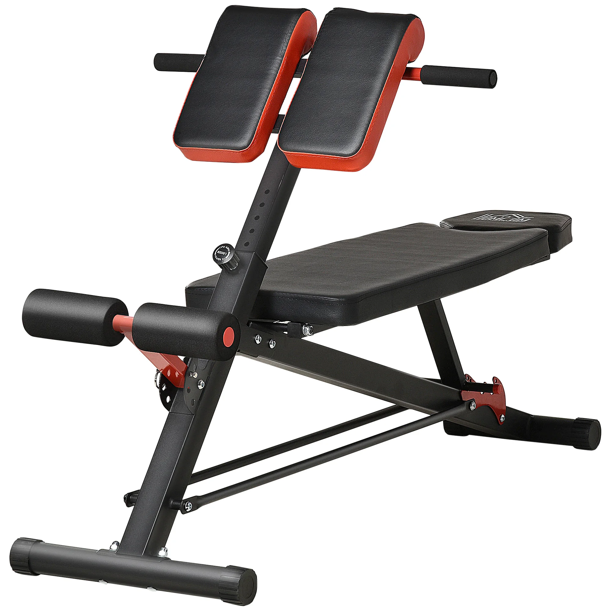 Banc de musculation multifonctionnel, banc inclinable et appareil d'entraînement abdominal, noir, réglable, dimensions : 64 × 146 × 73,5–85 cm