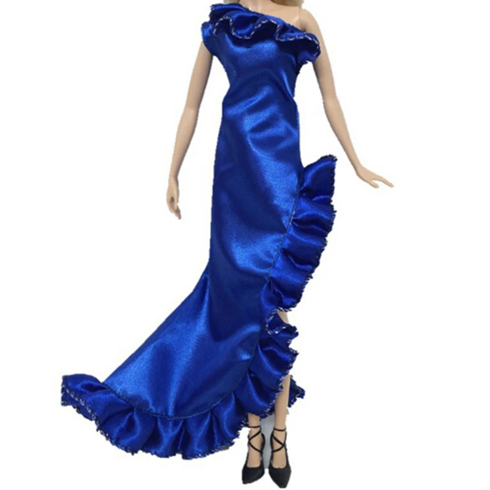 One Piece Mermaid Tail Doll Dress For Doll Clothes Evening Dresses Party Gown 1/6 Doll Accessories