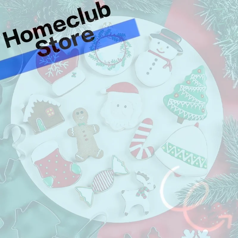 

12Pcs/set Stainless Steel Christmas Cookie Cutters Pastry Cutters Biscuit Molds Baking Tools Kitchen Gadgets Accessories