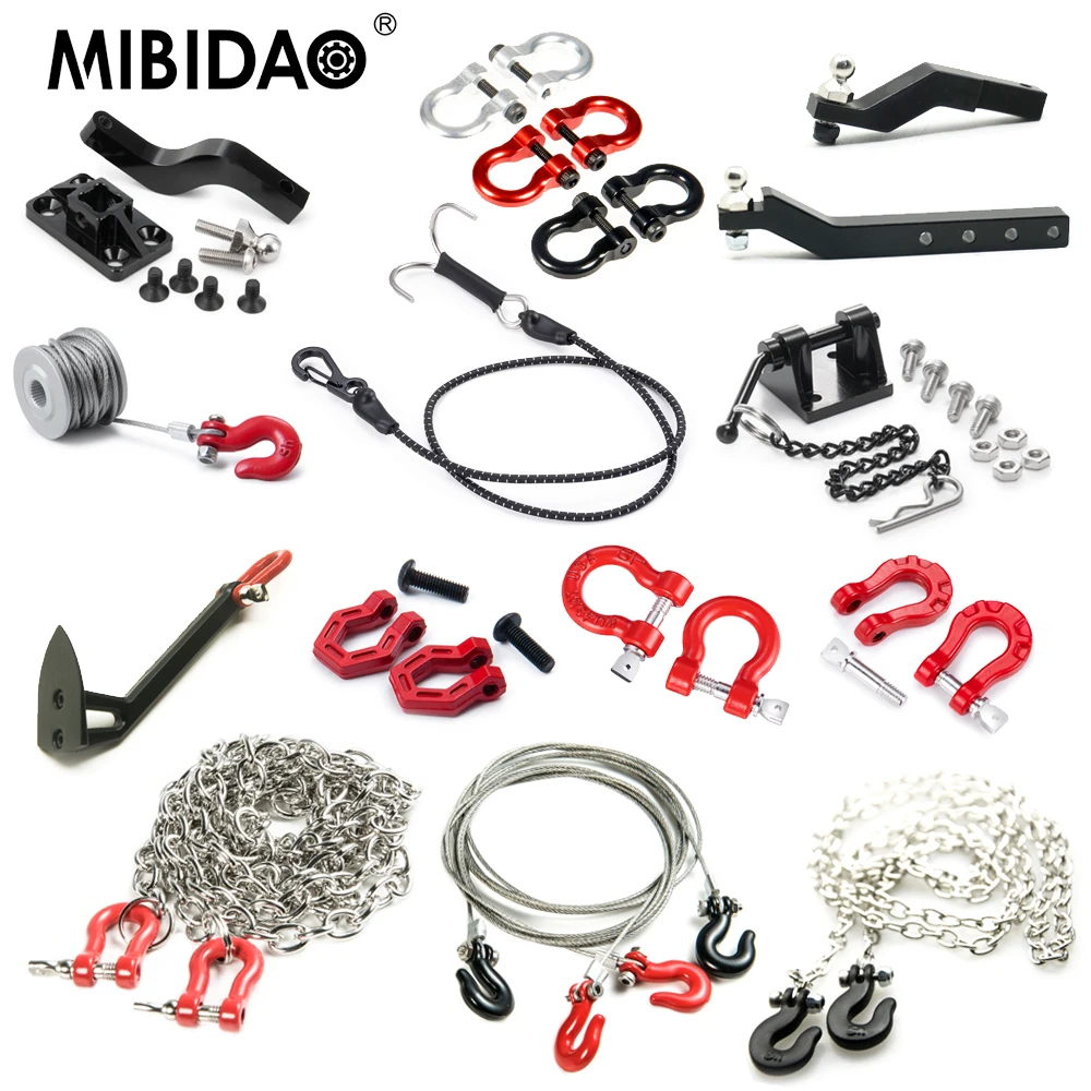 

MIBIDAO алюминиевый сплав прицеп буксировочные скобы крюк для осевого SCX10 1/10 RC пульт дистанционного управления гусеничный автомобиль обновленные детали аксессуары