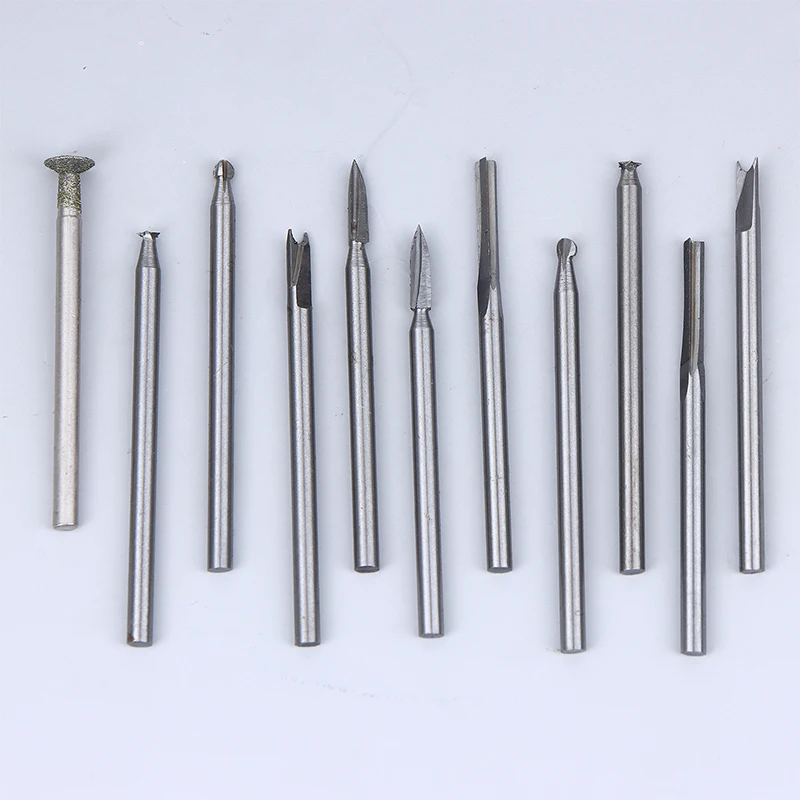 5/6Pcs Wood Carving Drill Bits Set 3mm Shank Compatible with Dremel Rotary Tool Woodworking Accessories