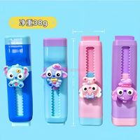 4/24pcs Disney Stitch Push Pull Eraser Pencil Sharpener 2-In-1 Cute Student Pencil Eraser Single Hole Pencil Sharpener Gift