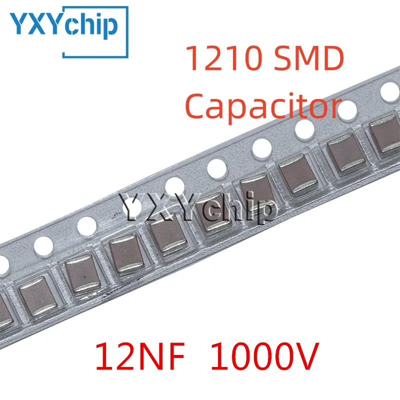 

20PCS 1210 12NF 0.012UF 123K 1000V X7R 10% 3225 SMD Chip Multilayer Ceramic Capacitor