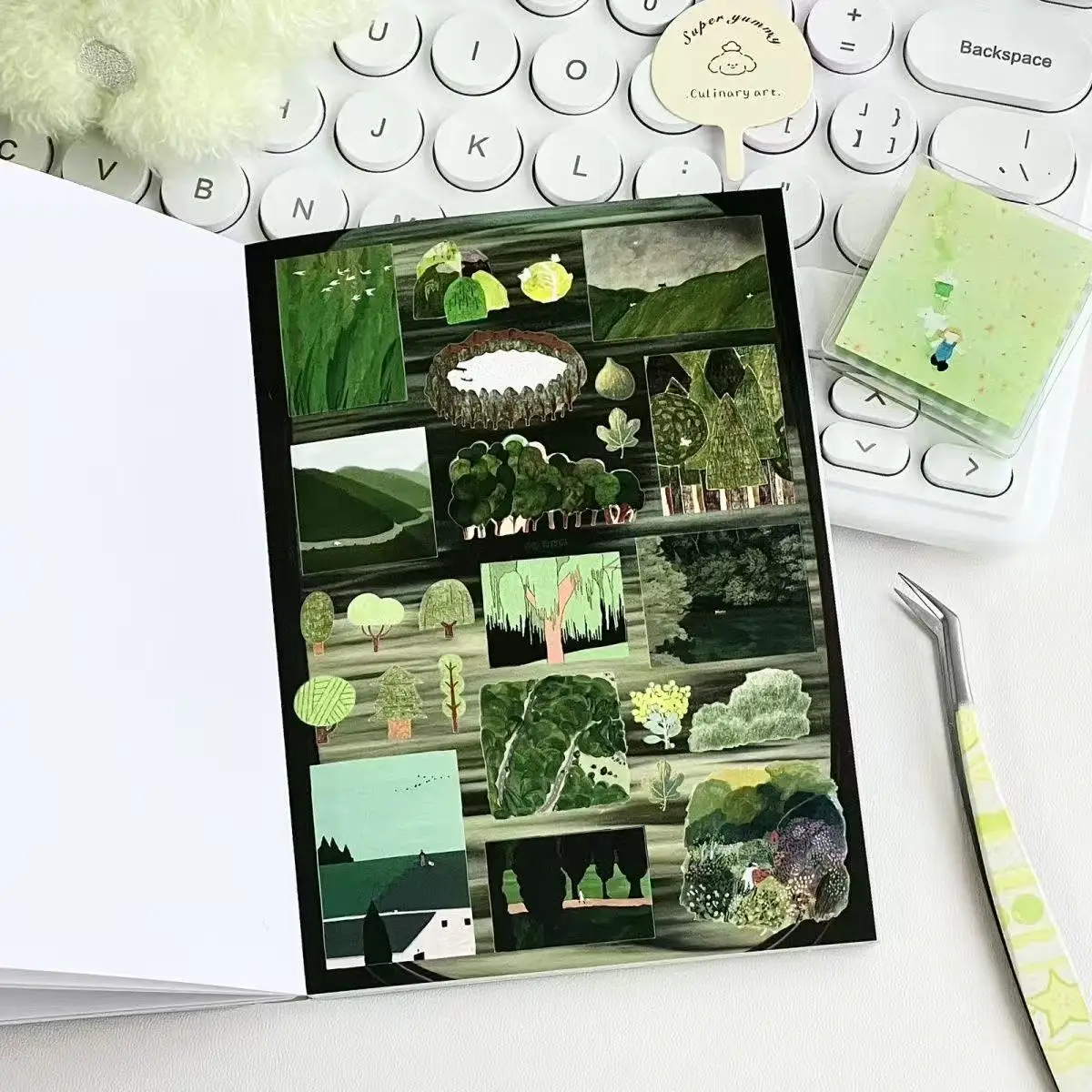 Cute Island Spring Outing Sticker Book Girl Heart Full of Cute Cartoon Peripheral Ins High Value Hand Account Diy Cute Stickers