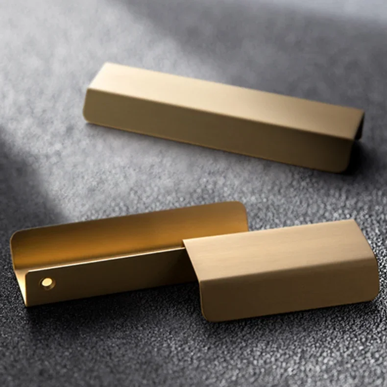 Brass Hidden Handle Tatami Handles Rotating Platform Invisible Handle For Kitchen Cabinet Drawer