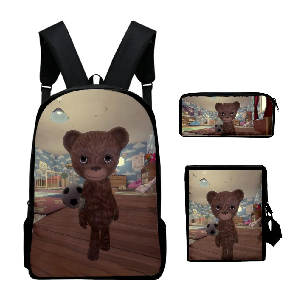 Classic Novelty Among the Sleep 3D Print 3pcs/Set pupil School Bags Laptop Daypack Backpack Inclined shoulder bag Pencil Case