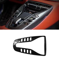 Real Dry Carbon Fiber Interior Center Console Cover Gear Panel Trim For Mercedes AMG GT53 GT43 GT63 2020-2023
