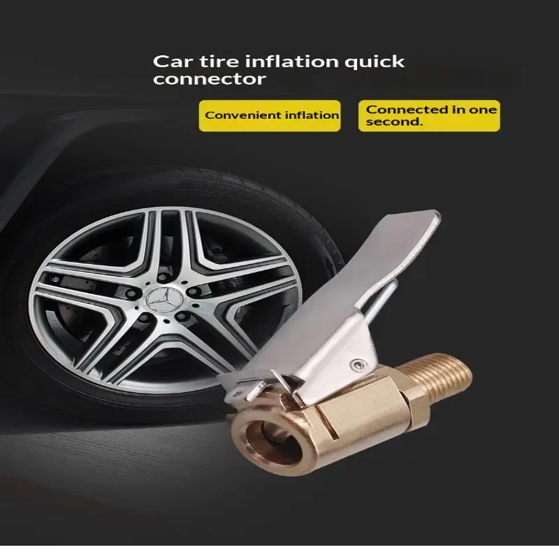 ~New Sale Brass Locking Nozzle Tire Air Chuck Clip Adapter - Automotive Grade For Efficient Inflation