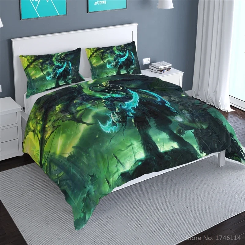 World of Warcraft Online Role Playing Game 3D Printed Duvet Cover Set Twin Full Queen King Size Bedding Set Bed Linens for Young