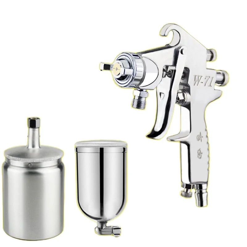 W-71 High Atomization Pneumatic Spray Gun Brushless Motor for Latex Paint on Furniture Wood Car Upper & Lower Pot