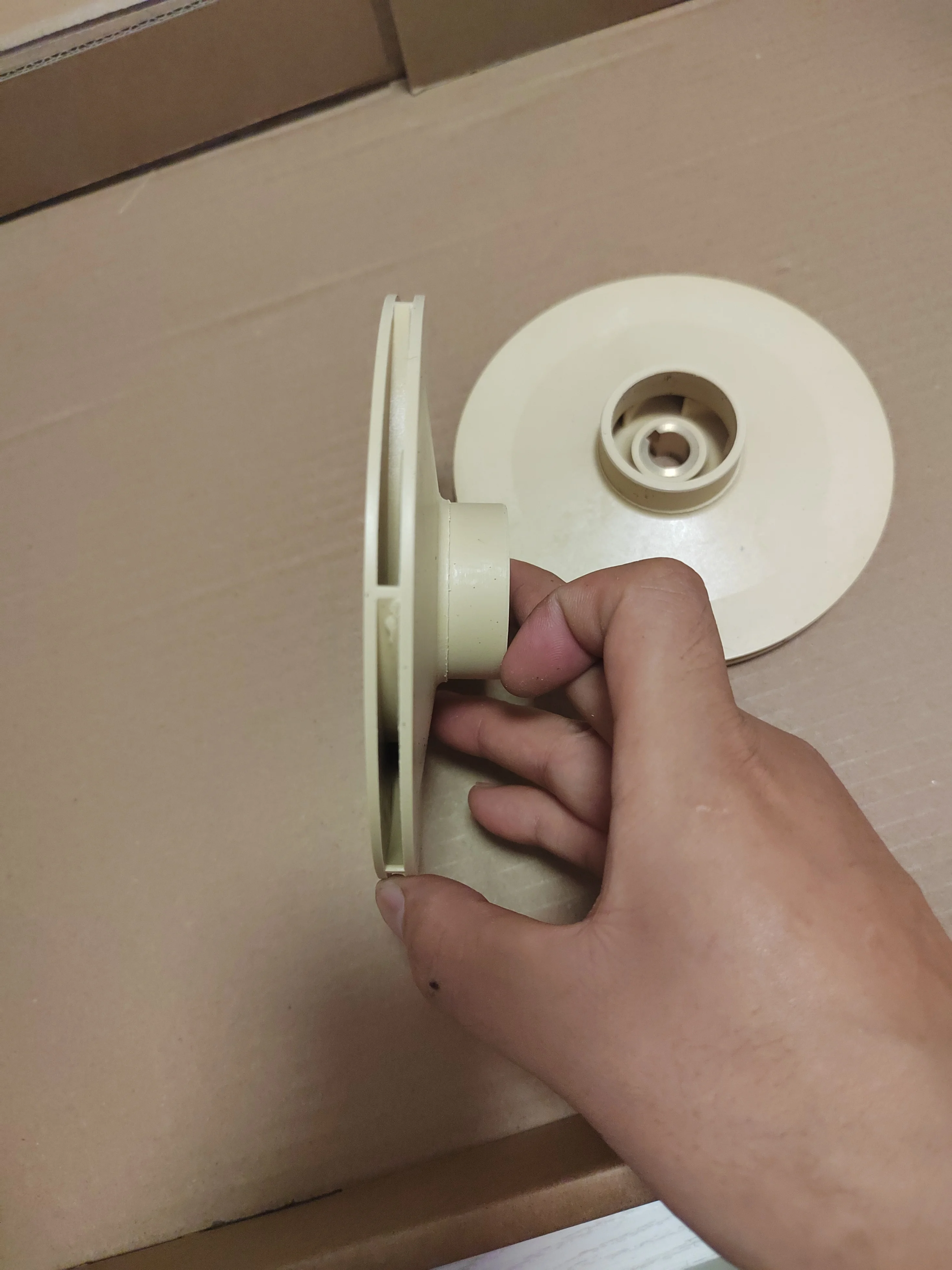 

1pcs Pump impeller plastic PPO outer diameter 130/125/115Axis 10/12MM Household self-priming centrifugal booster pump