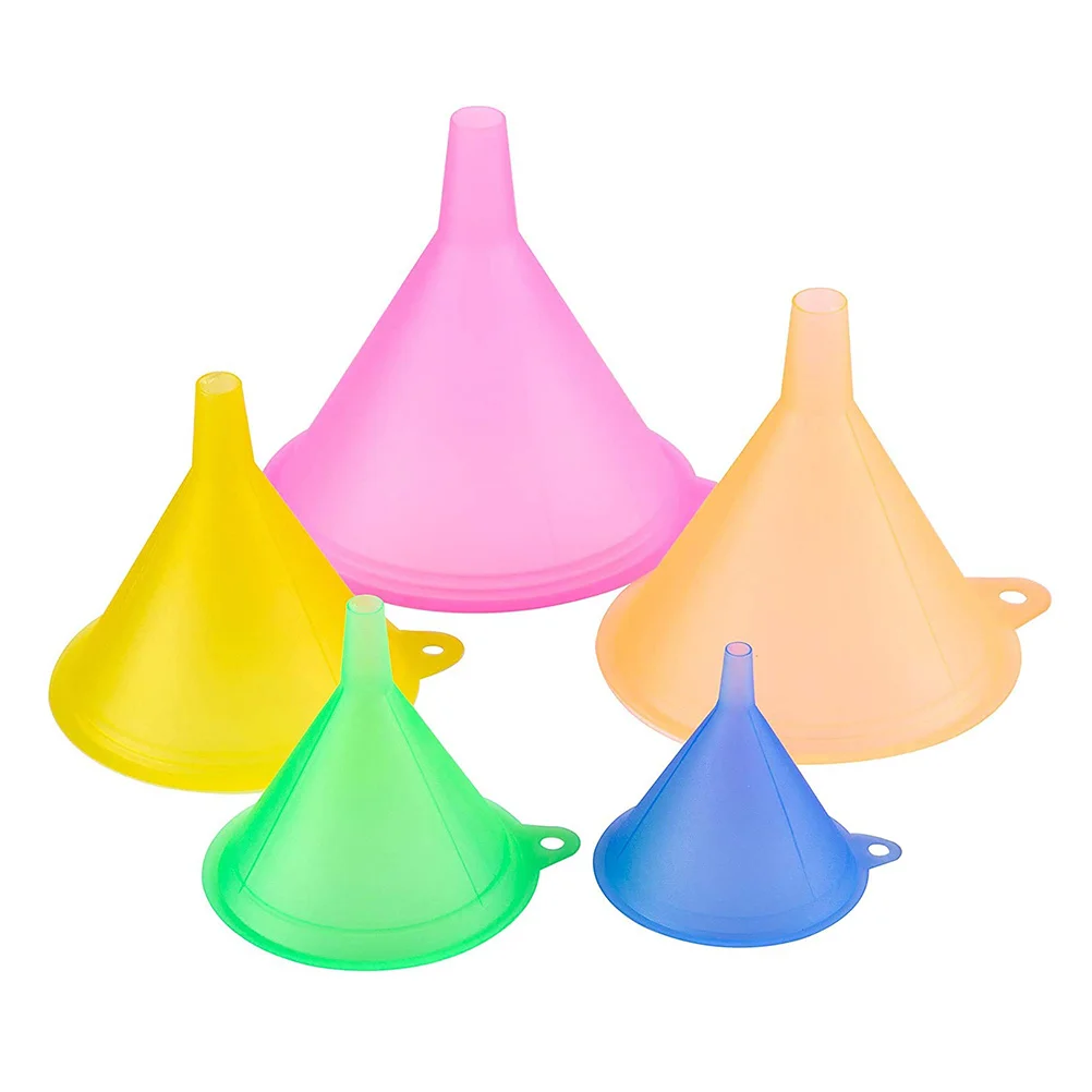 

5 pcs Mini Funnel Plastic Kitchen Tool for Vinegar Liquid Filling Reusable Small Size Lightweight Compact