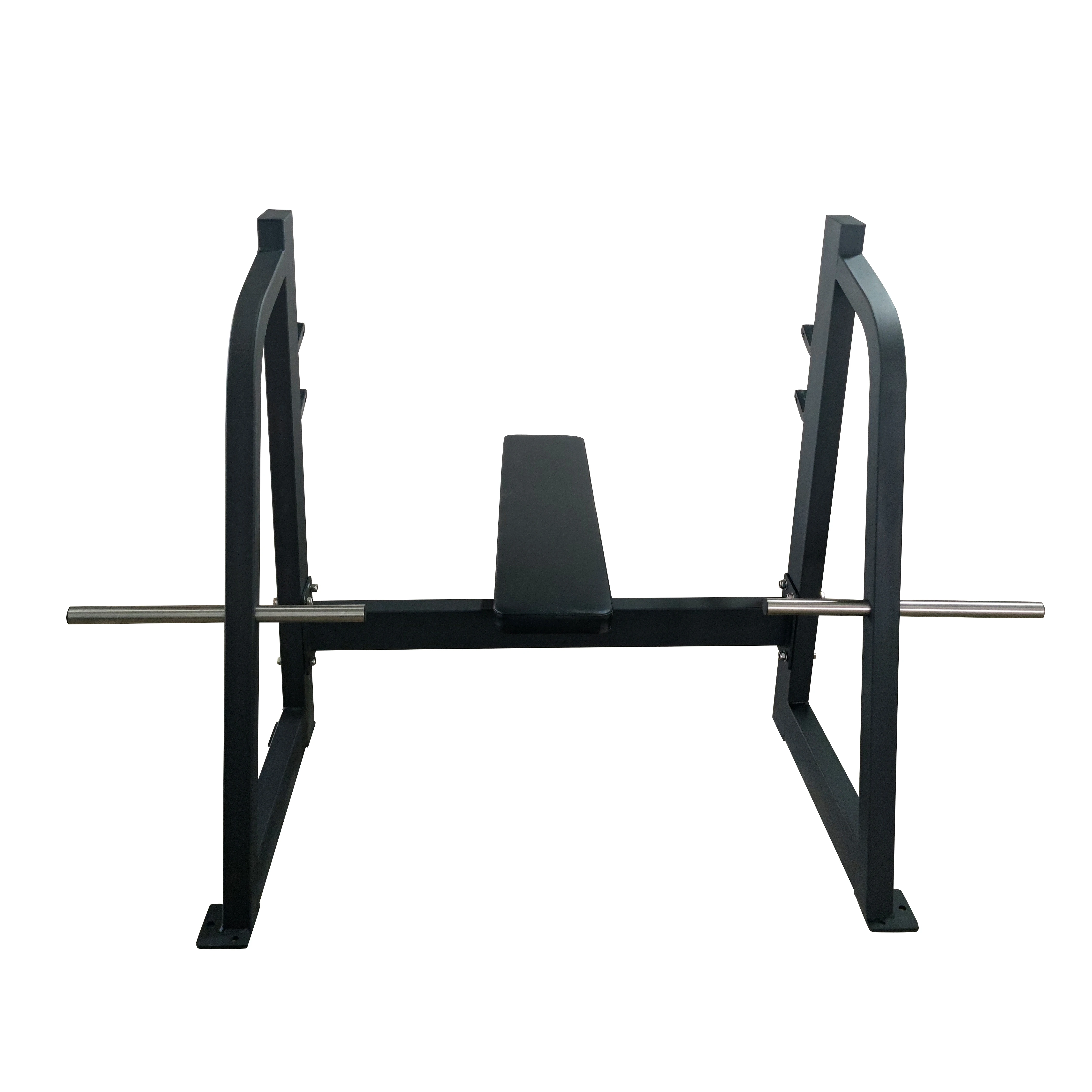 Banco plano de fuerza para gimnasio Banco plano con prensa en el pecho