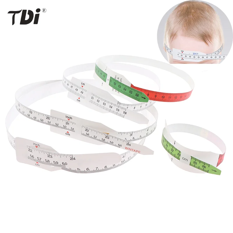 26-60cm Reusable Baby Head Circumference Tape Measure for Pediatrics Babies Plastic  Non-Stretchable with End Insert