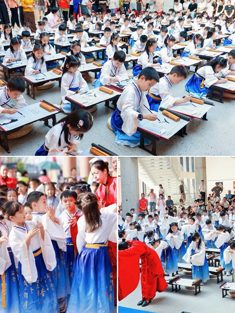 

Детский костюм Ханьфу для выступлений, комплект традиционной китайской одежды для мальчиков и девочек начальной школы и детского сада