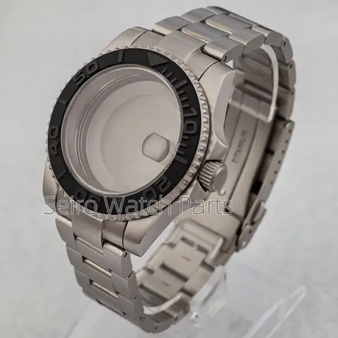 40 mm titan NH35-boettarmband safirglas 100 m vattentätt dykarfodral för SUB GMT Yacht NH34 NH35 NH36 ETA2824-urverk 10 best sales titan nh35 - №2