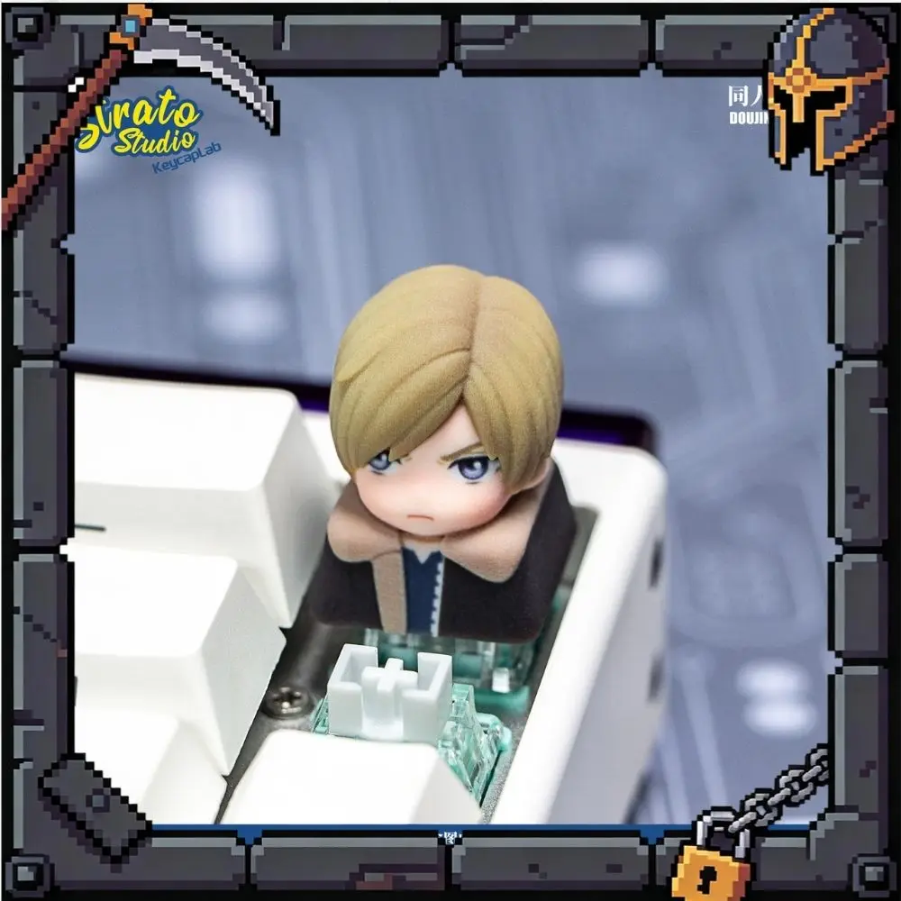 Strato Studio Resident Evil Artisan Resin Keycap Leon Ada Wong Tyrant Single Custom Keycap For Cross Axis Mechanical Keyboards